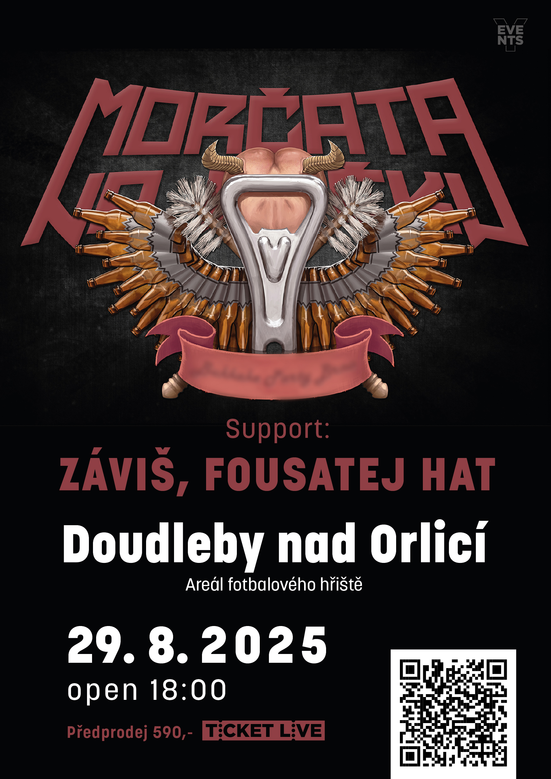 Morčata na Útěku – support: Fousatej Hat, Záviš